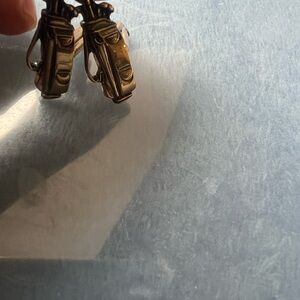 Gold Golf Bag Cuff Links